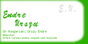 endre urszu business card